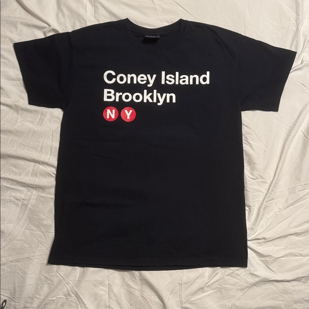 MV Sport Black Coney Island Brooklyn T-Shirt Sz Lg